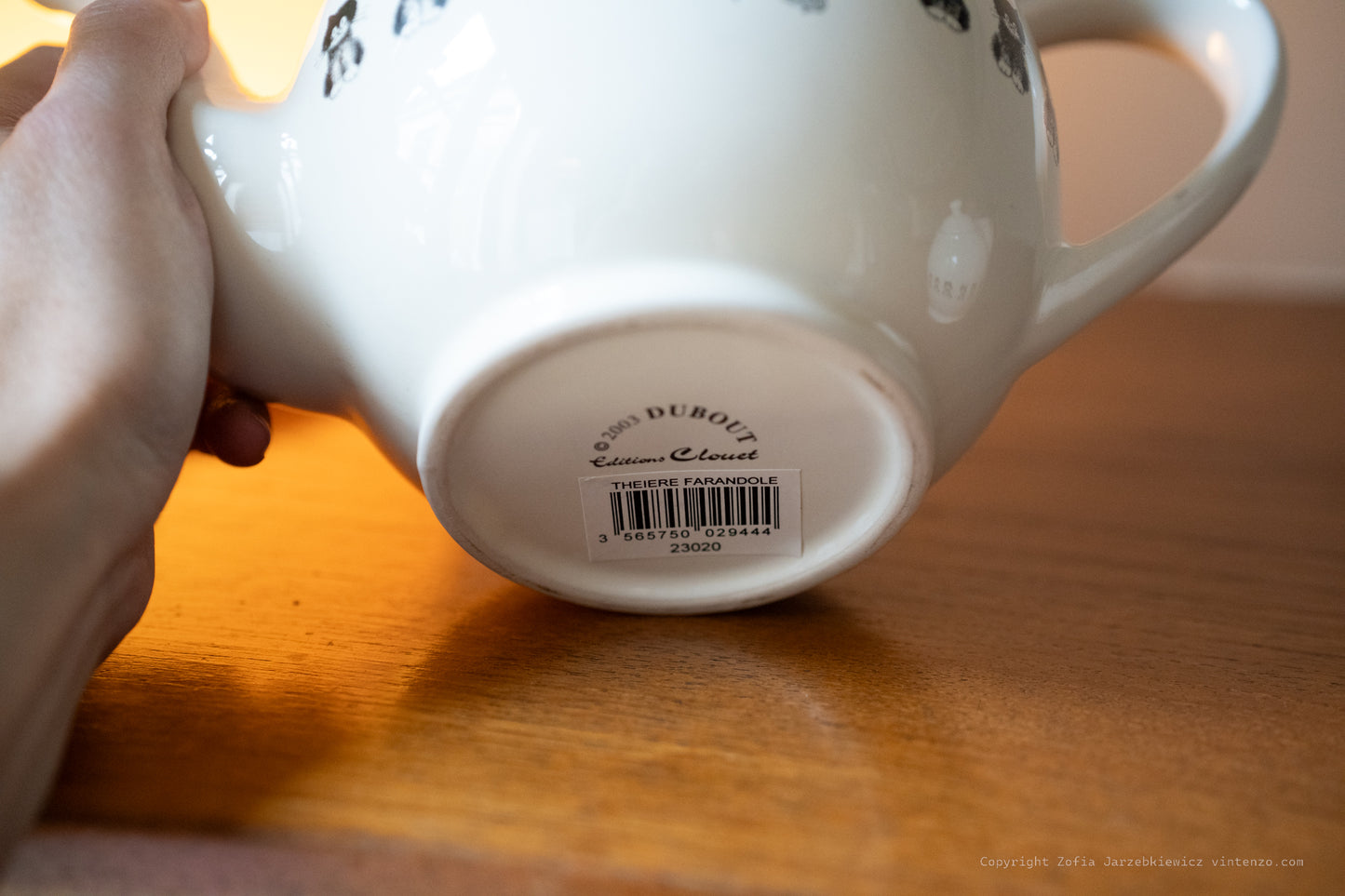 Dubout Cats Teapot, Creamer and Sugar bowl