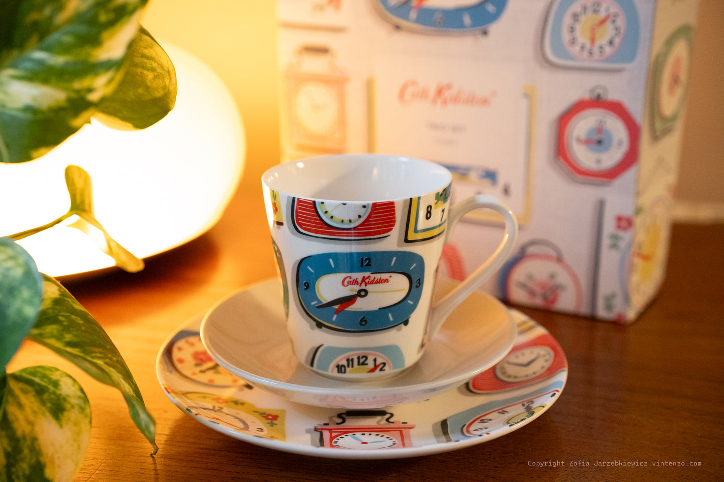 NEW Cath Kidston Trio Set -Clocks including Cup, Saucer and a Plate
