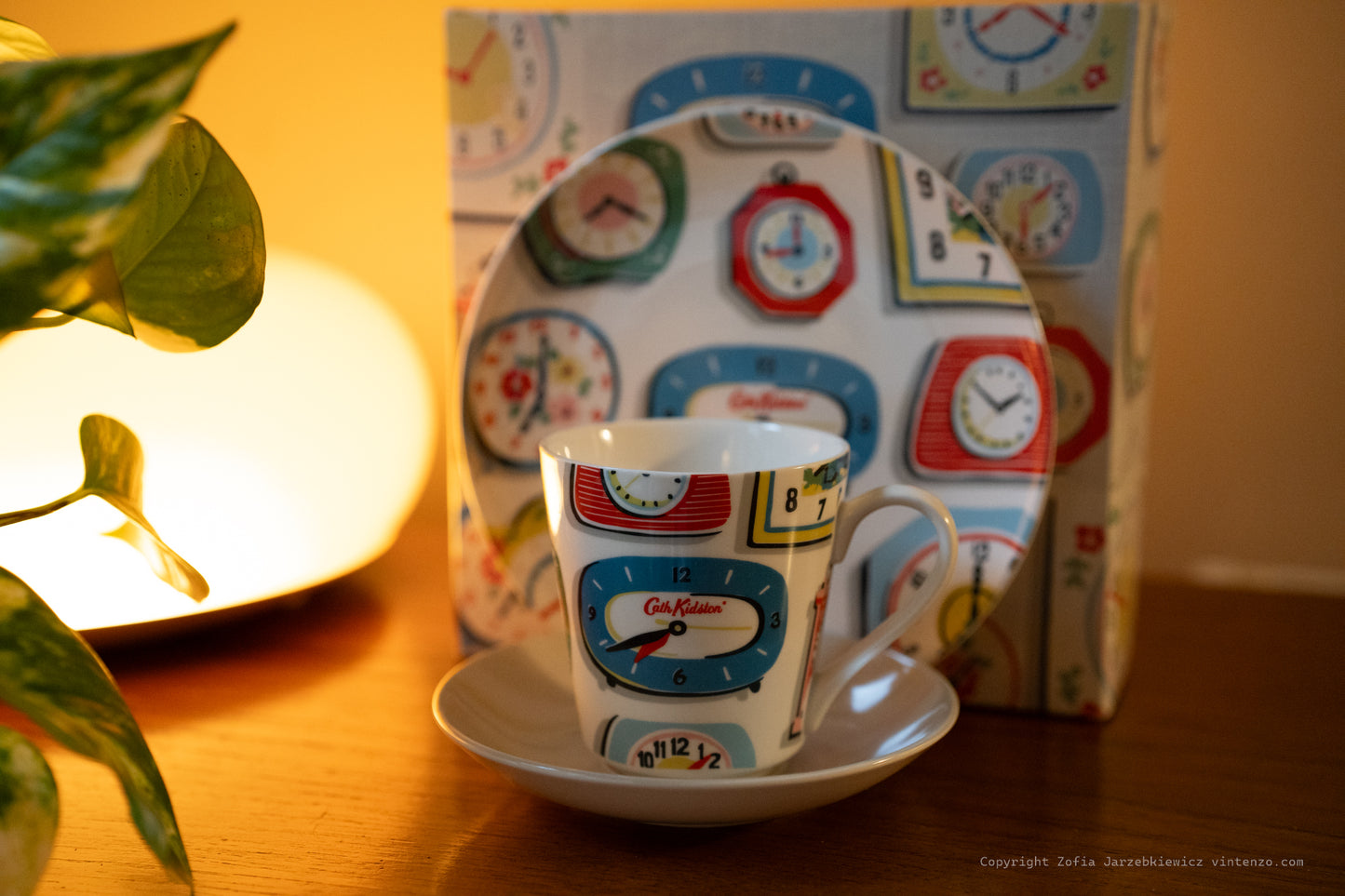 NEW Cath Kidston Trio Set -Clocks including Cup, Saucer and a Plate