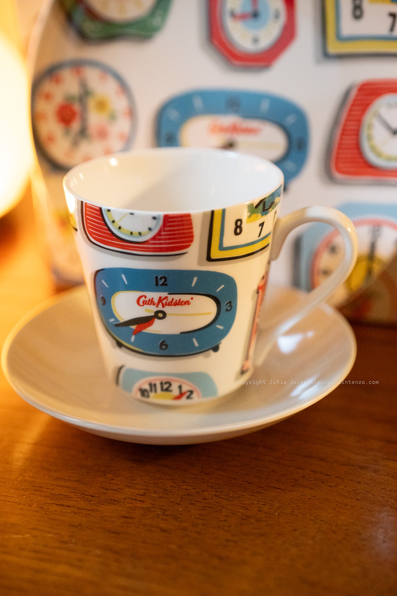 NEW Cath Kidston Trio Set -Clocks including Cup, Saucer and a Plate