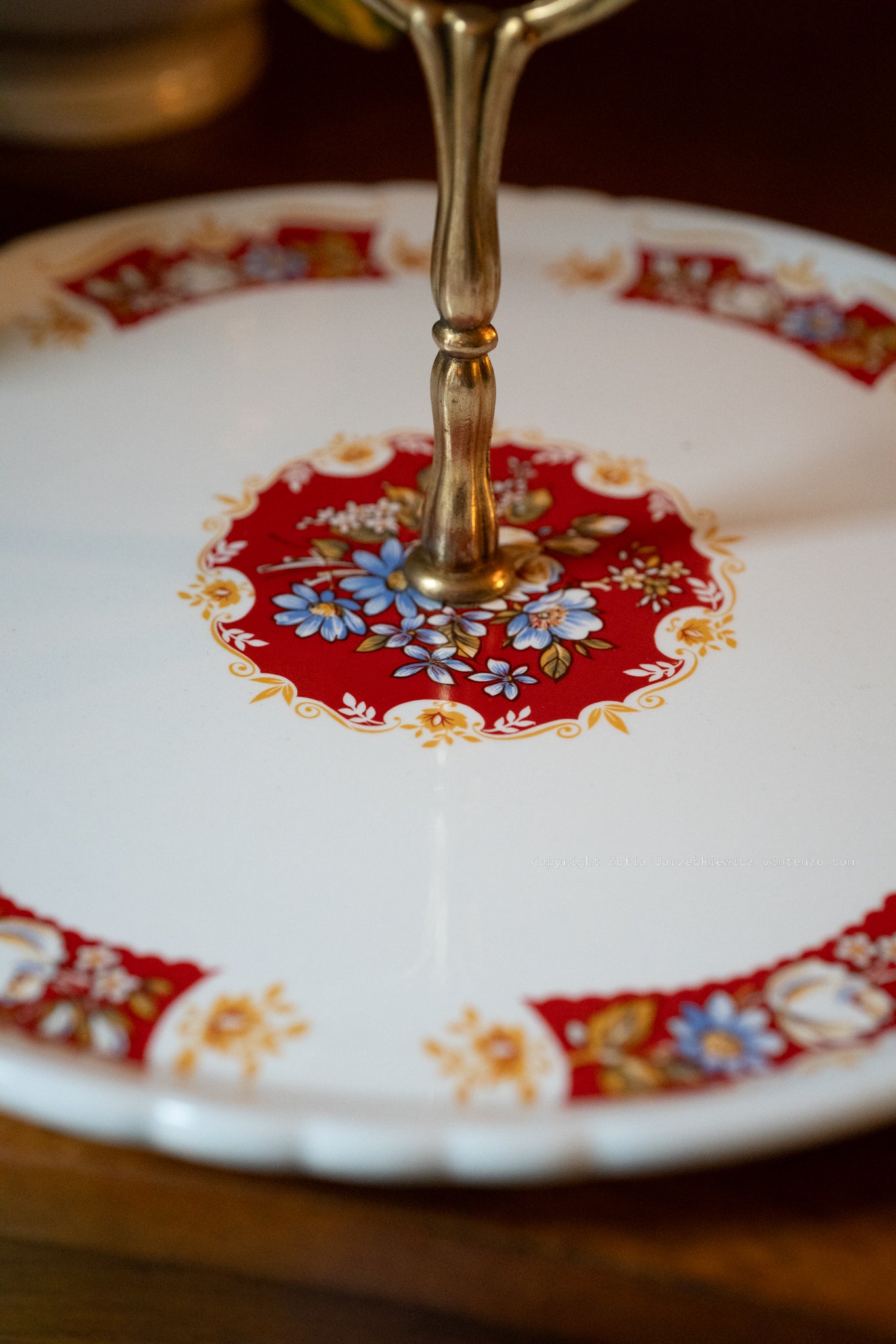 Christmas Serving-Dessert Plate with Handle