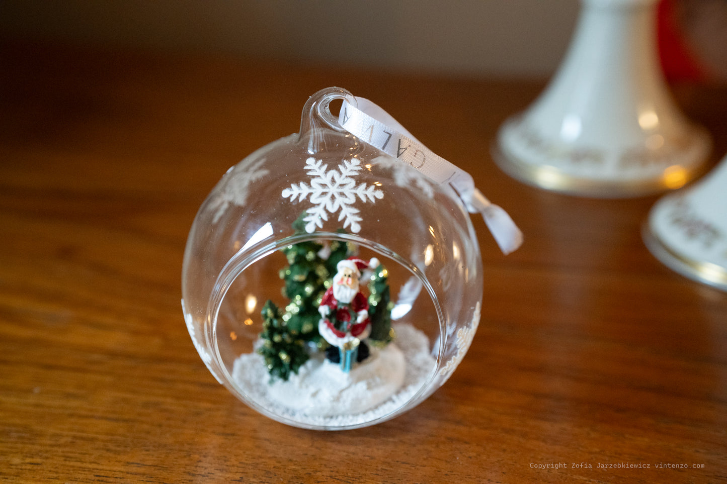 Galway Crystal Santa and Tree Hanging Bauble