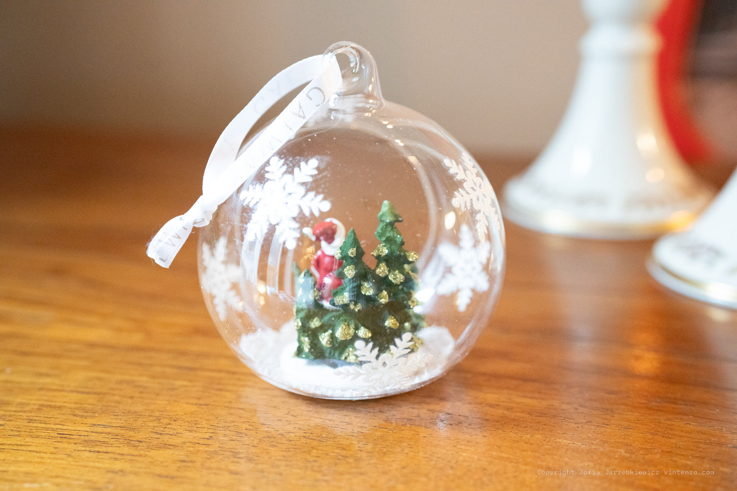 Galway Crystal Santa and Tree Hanging Bauble