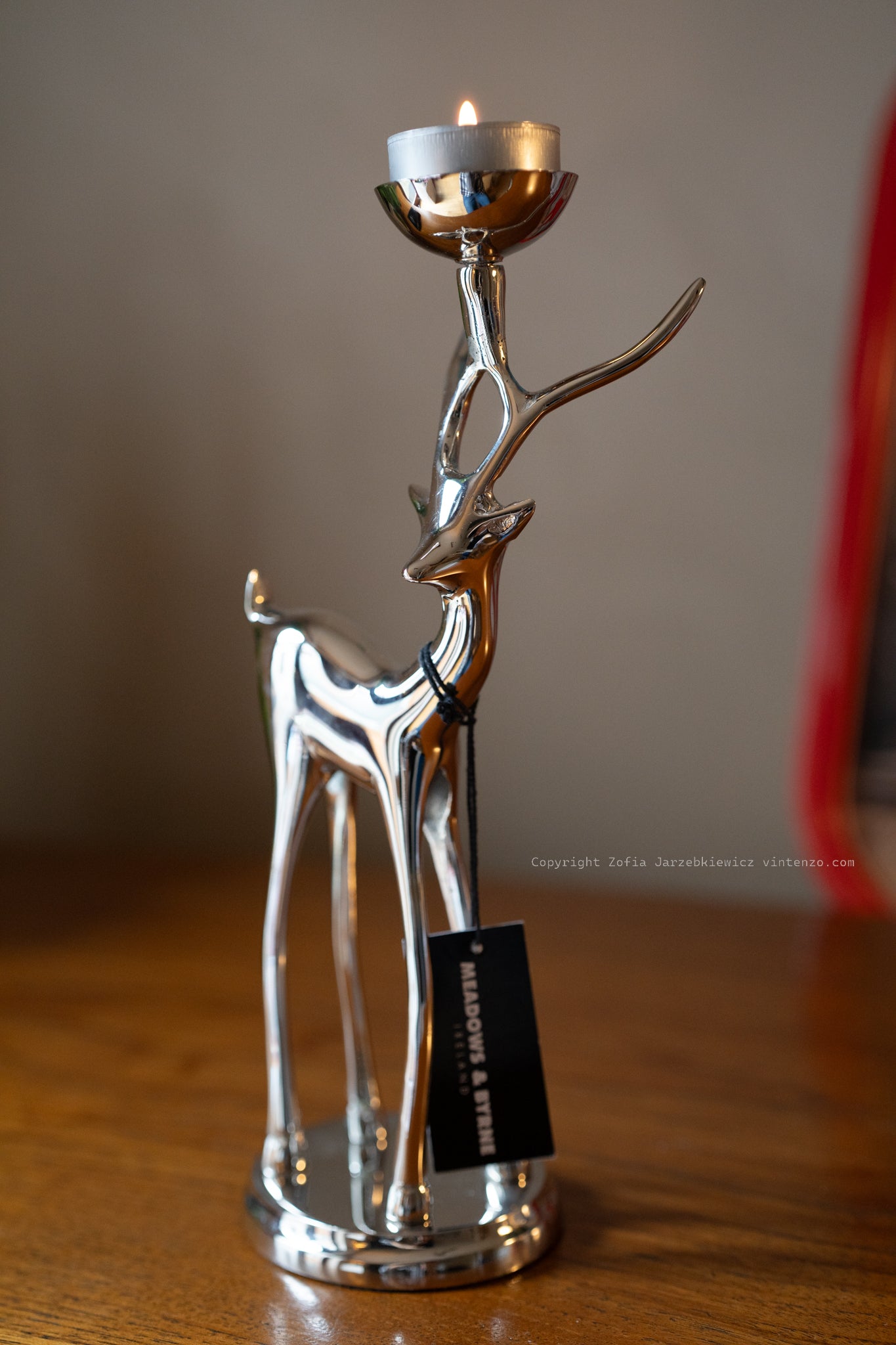 Donner Reindeer Tealight Holder- Silver Colour from Meadows & Byrne