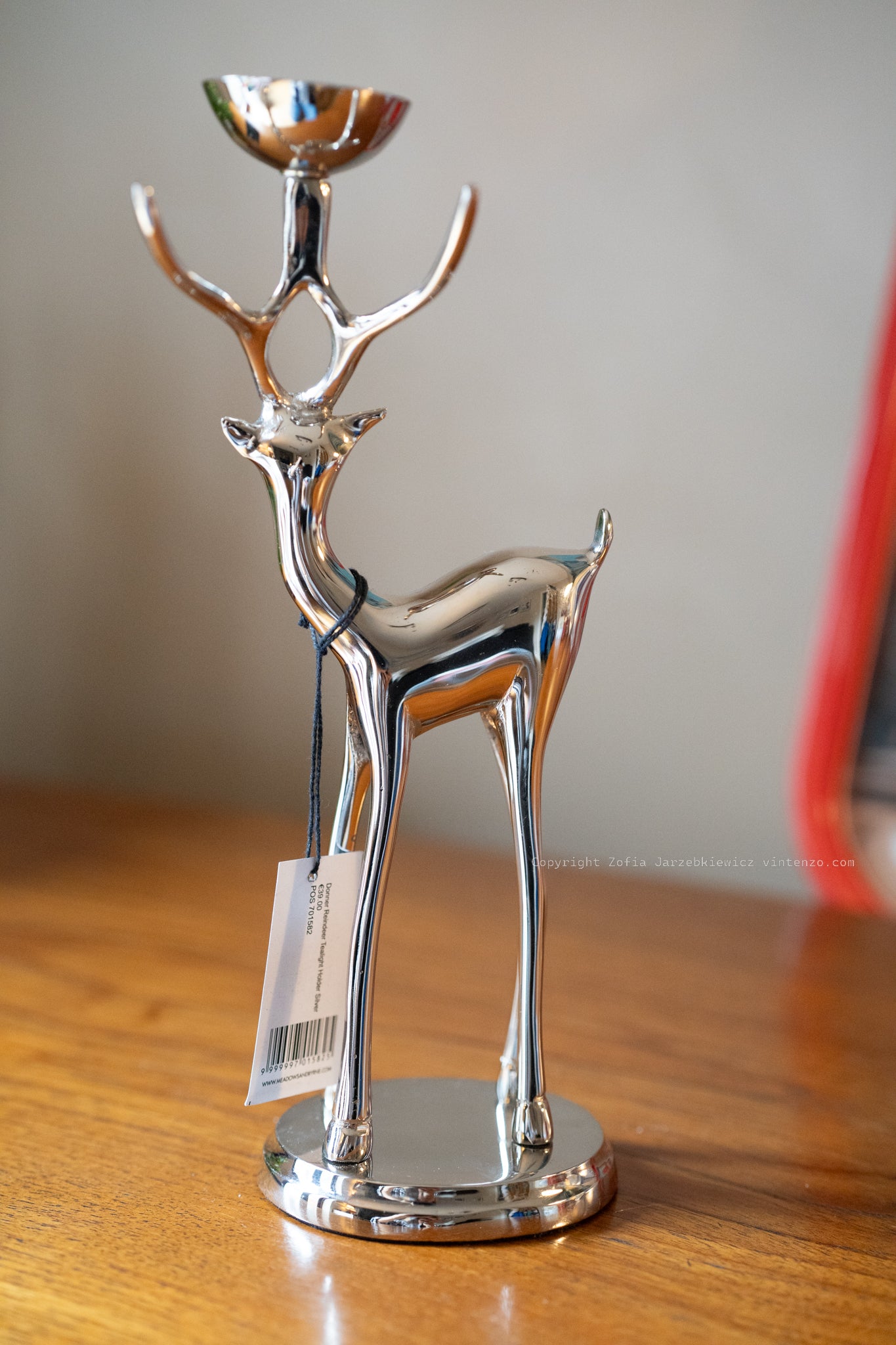 Donner Reindeer Tealight Holder- Silver Colour from Meadows & Byrne