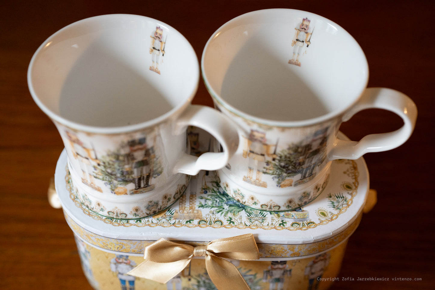 Golden Nutcracker Set of 2 Mugs