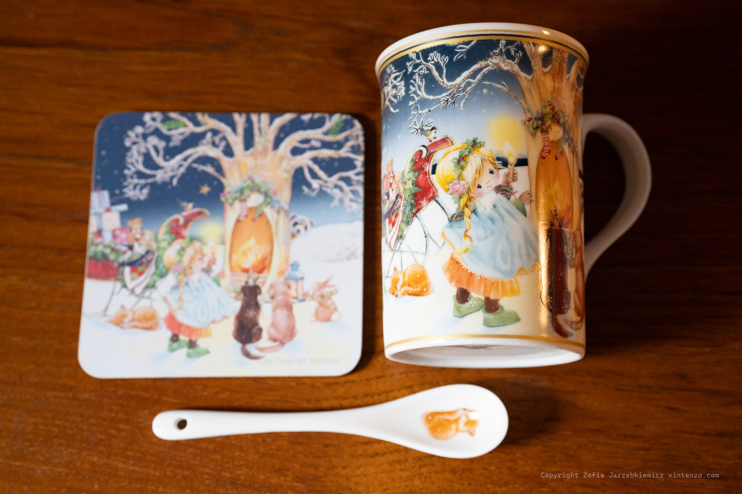 Christmas Mug, Coaster and Spoon Set