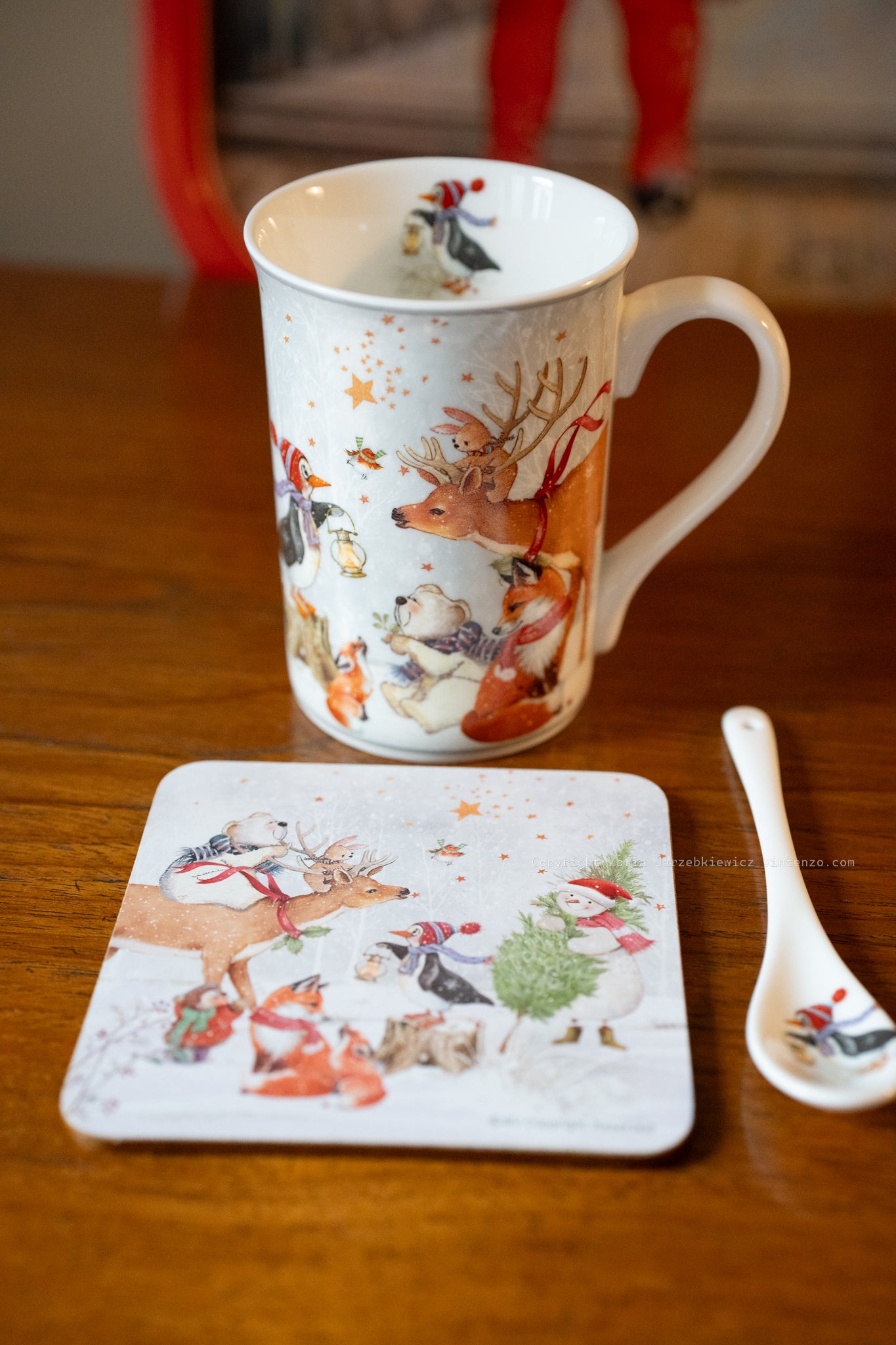 Christmas Mug, Coaster and Spoon Set