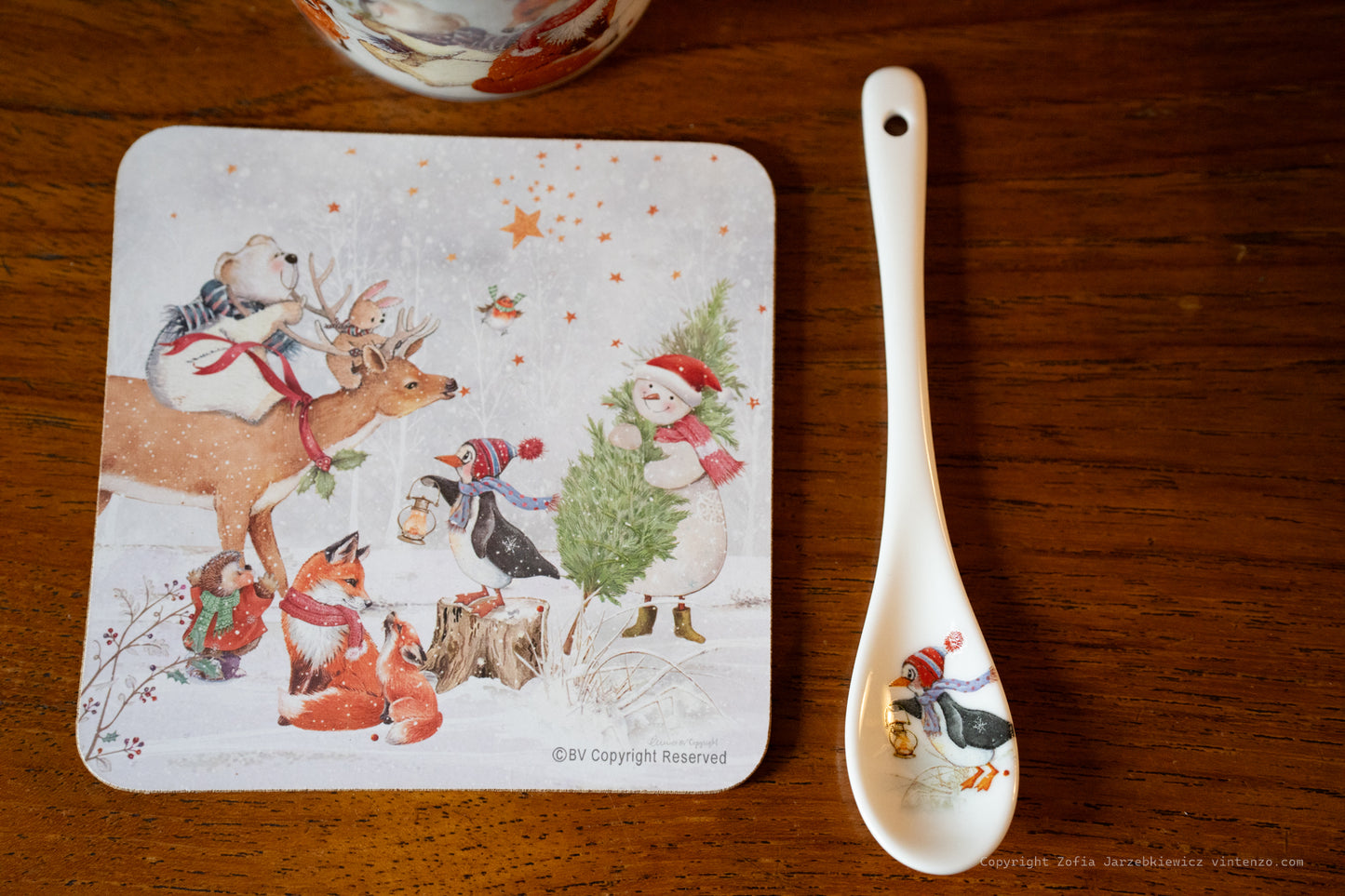 Christmas Mug, Coaster and Spoon Set