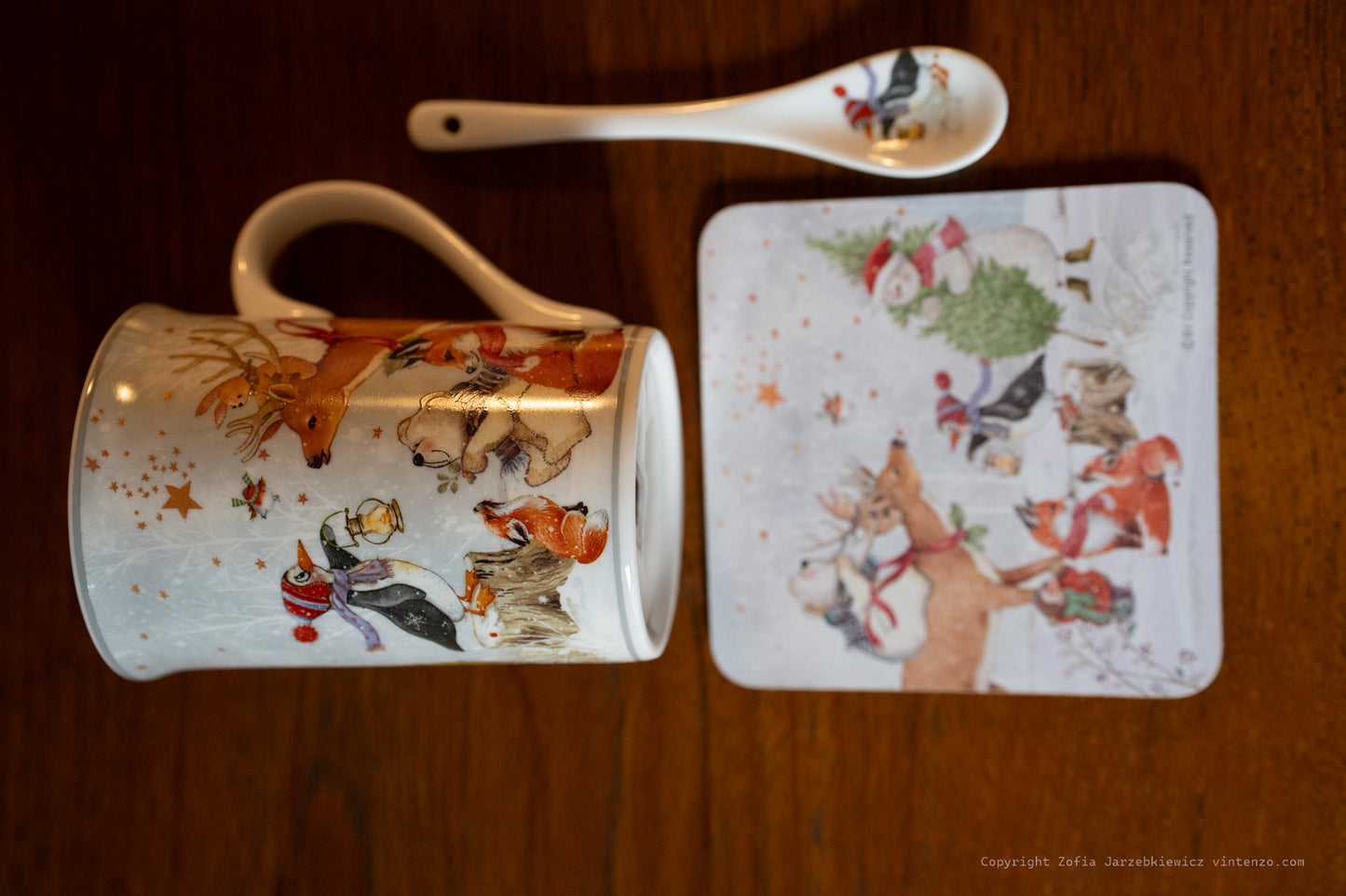 Christmas Mug, Coaster and Spoon Set