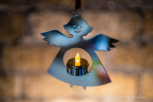 Sirius Gold Colour Angel Ornament with Candleholder