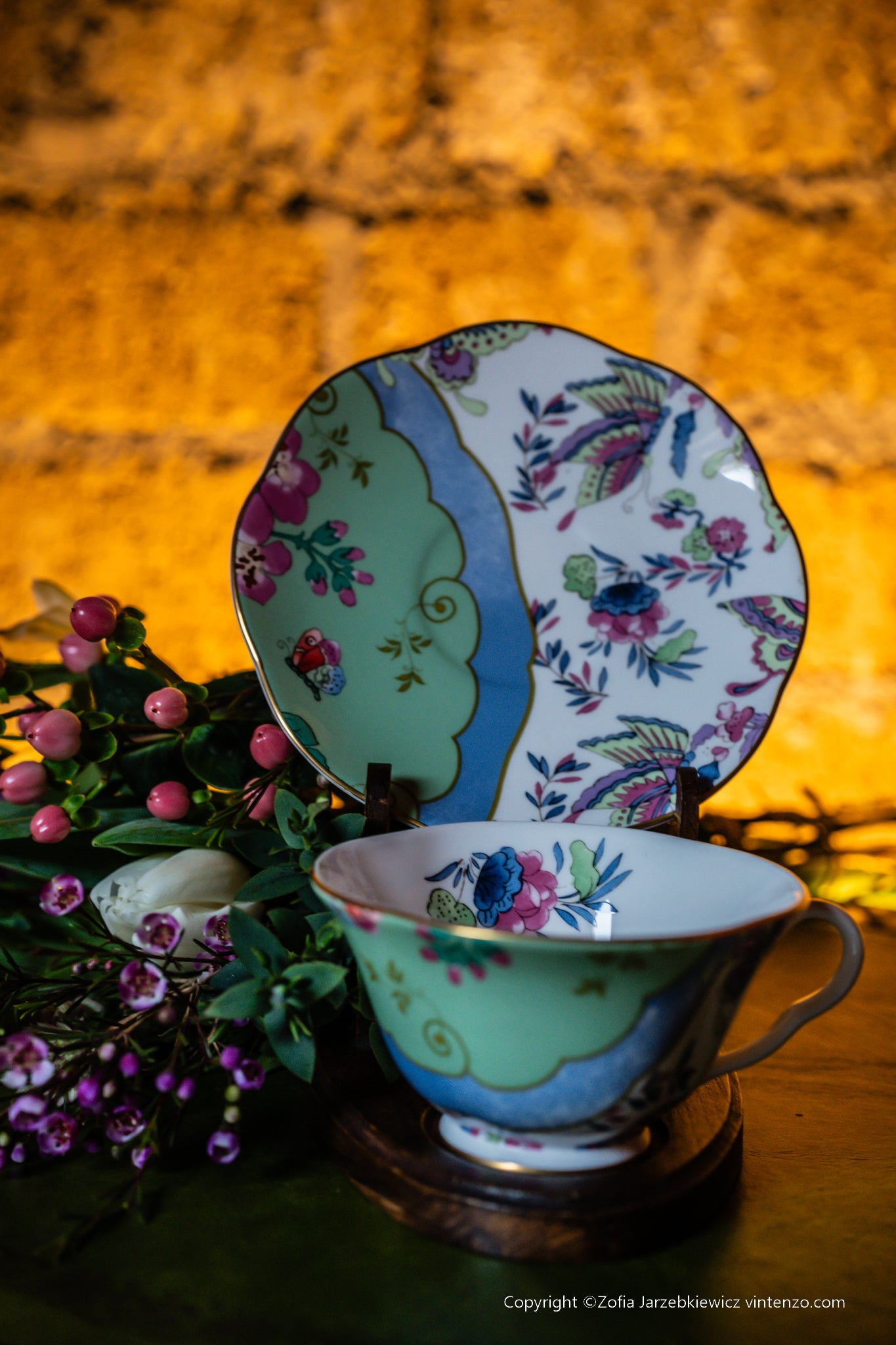 Wedgwood Butterfly Bloom Tea Cup with Saucer