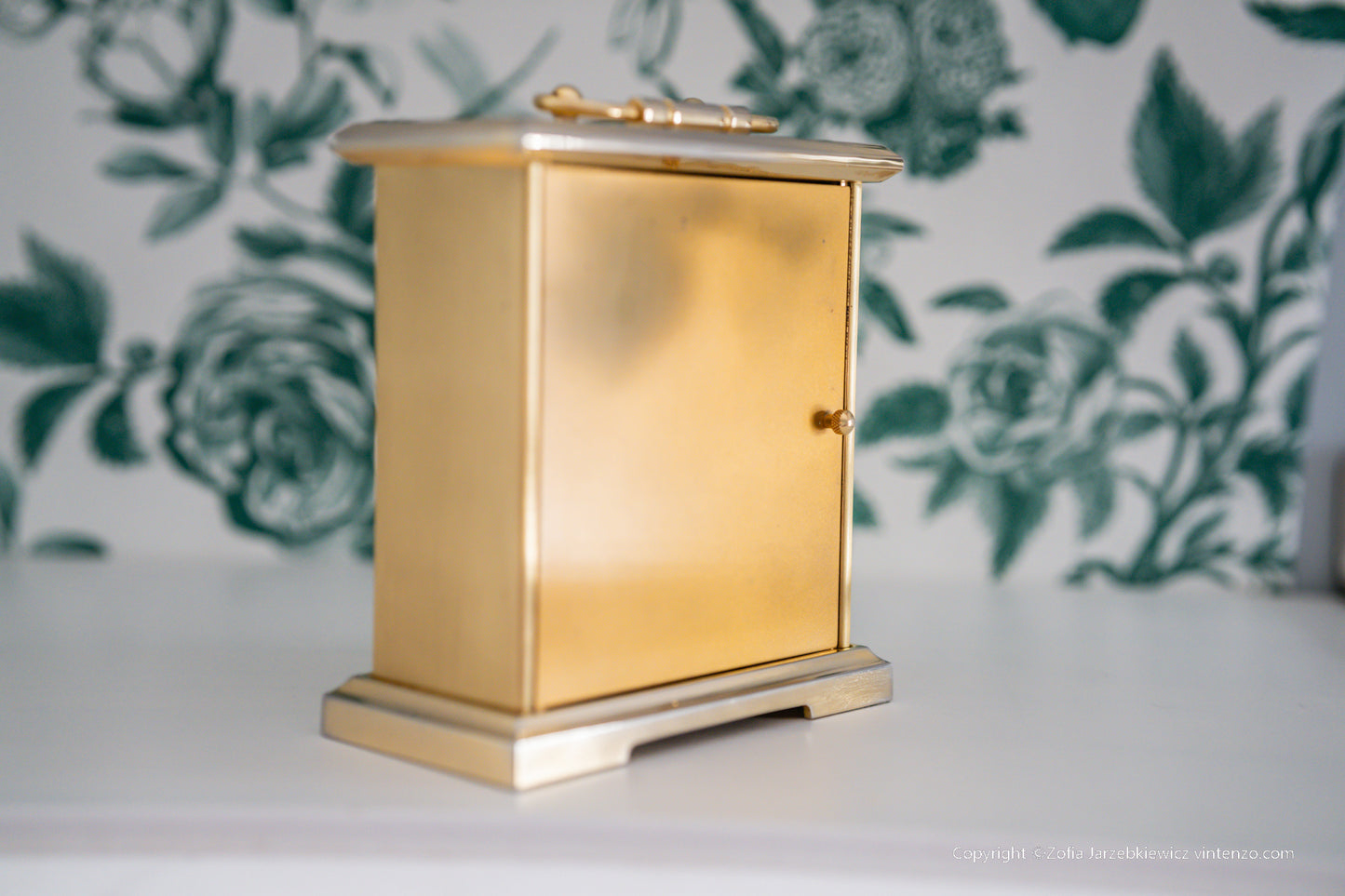 Vintage Brass Carriage Clock West Germany 1980s