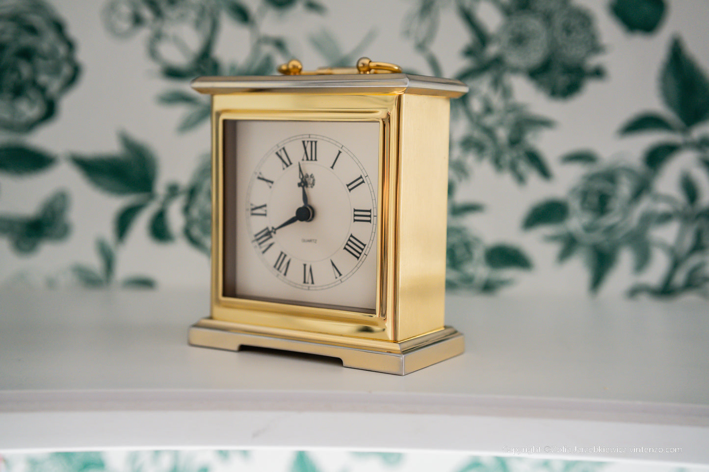 Vintage Brass Carriage Clock West Germany 1980s
