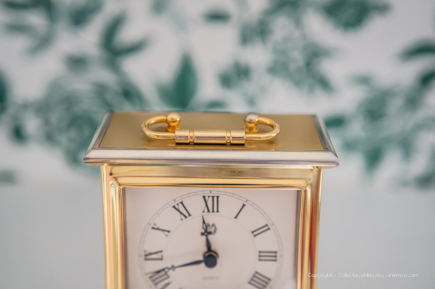 Vintage Brass Carriage Clock West Germany 1980s
