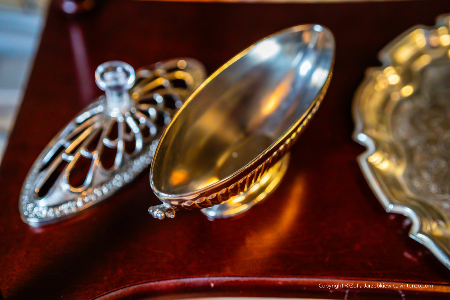 Rare Vintage Silver Plated Oval Rose Bowl