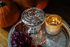 Footed crystal and silver plated  rose bowl