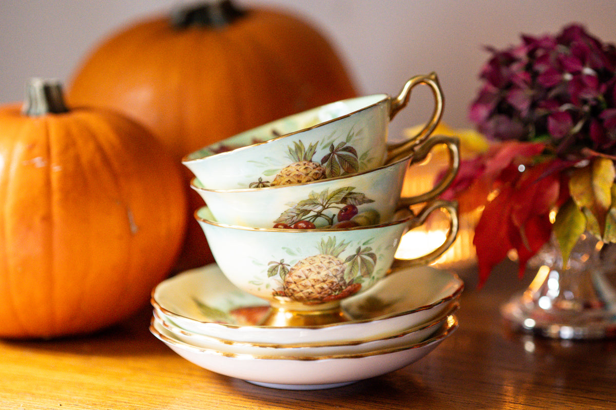 Rare Hammersley Large Cup and Saucer - pineapple