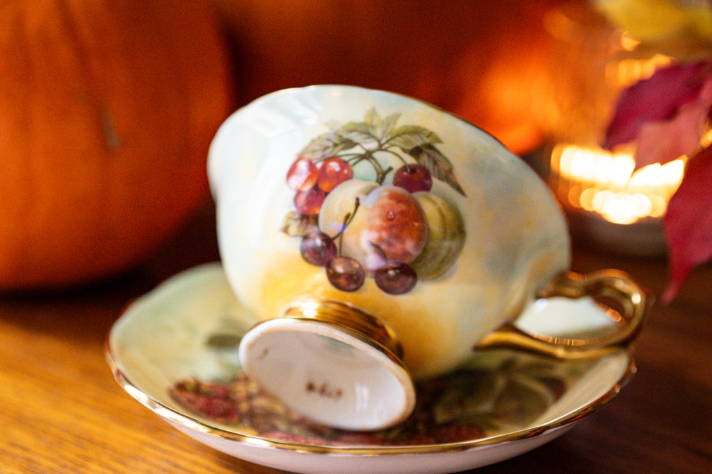 Rare Hammersley Large Cup and Saucer - pineapple
