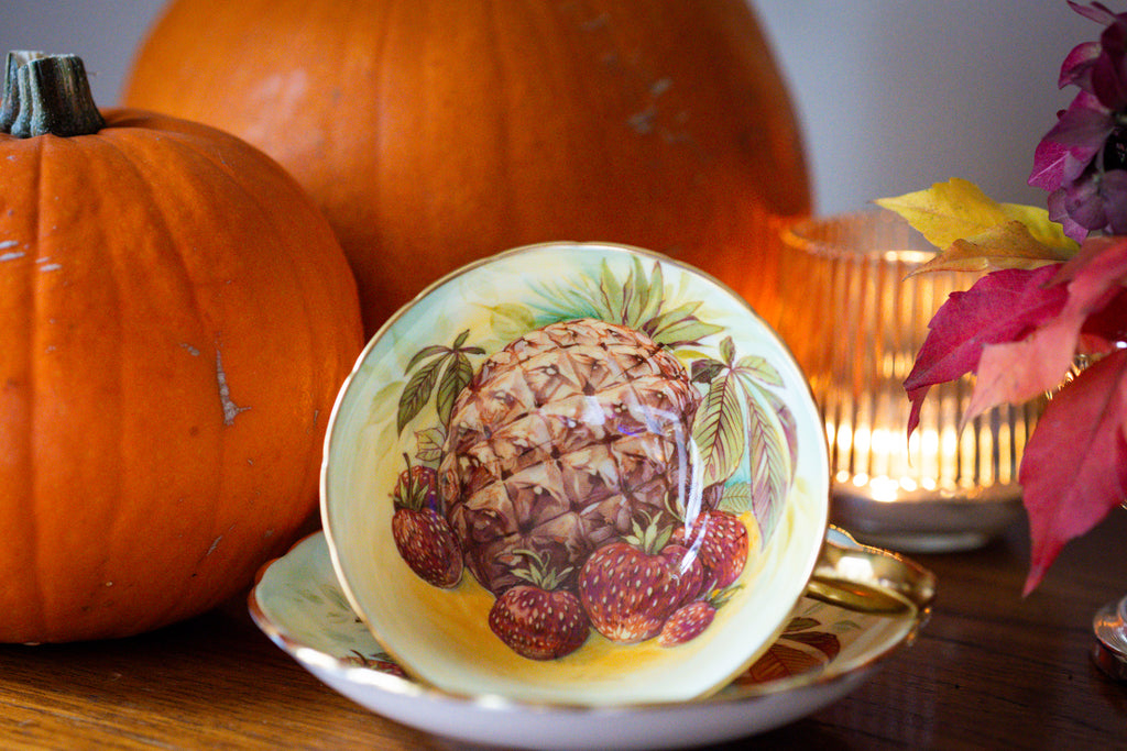 Rare Hammersley Large Cup and Saucer - pineapple
