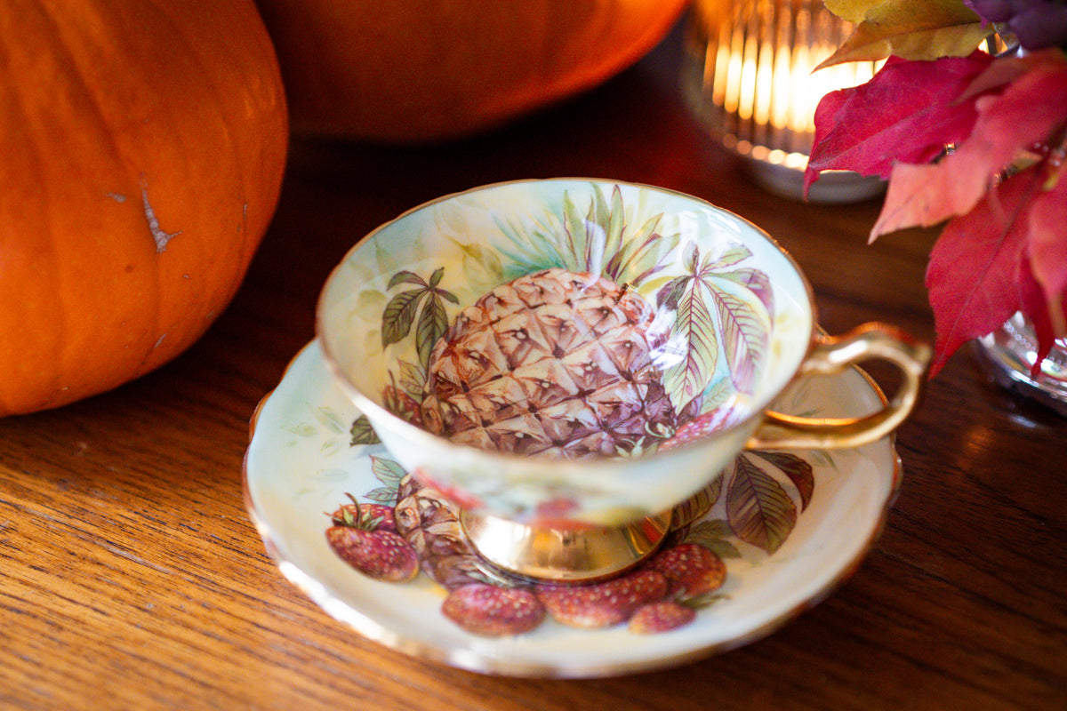 Rare Hammersley Large Cup and Saucer - pineapple