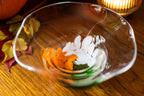 Jerpoint scalloped edge hand blown glass bowl