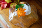 Jerpoint scalloped edge hand blown glass bowl