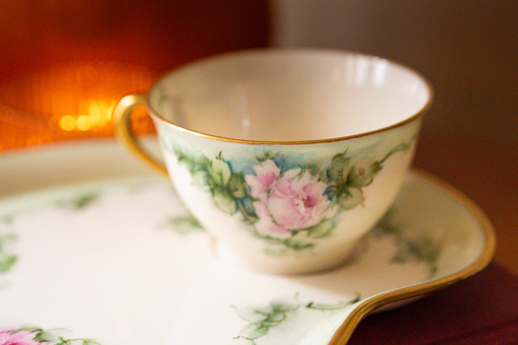Belleek Porcelain Snack Set