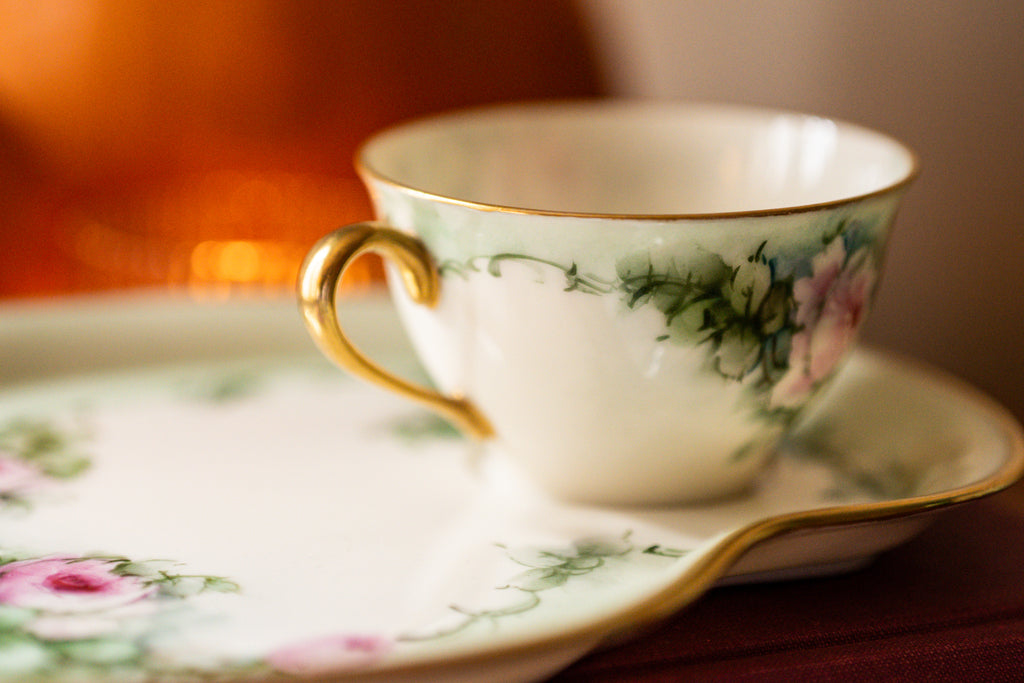 Belleek Porcelain Snack Set