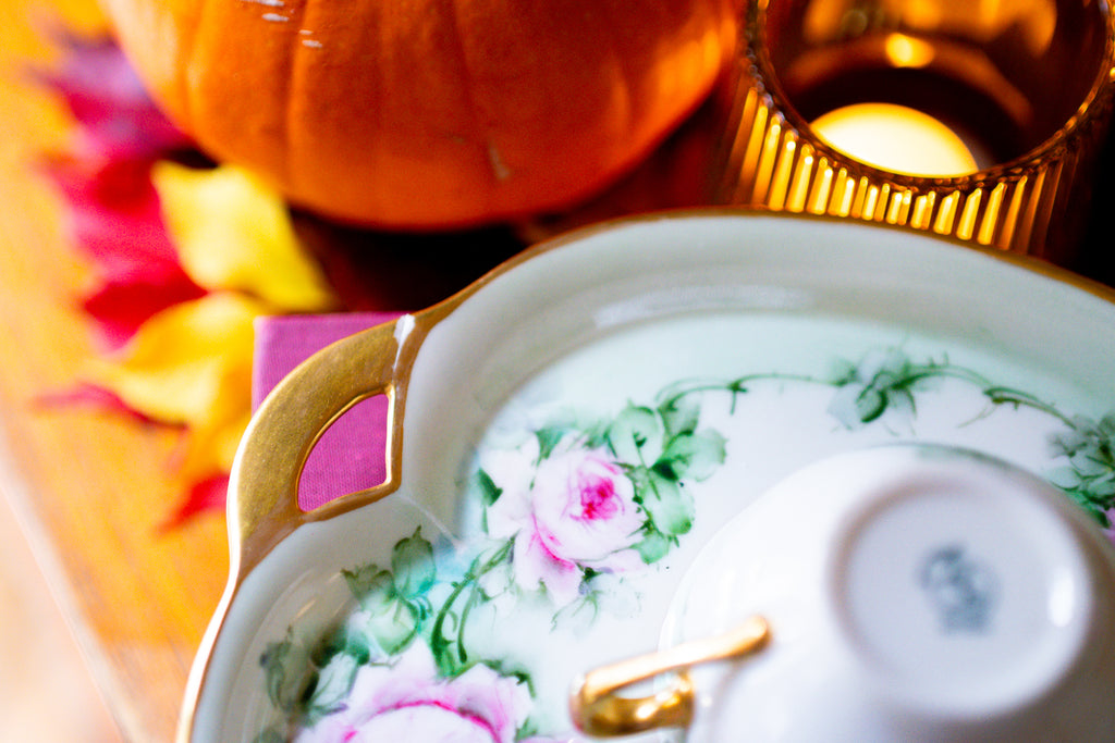 Belleek Porcelain Snack Set