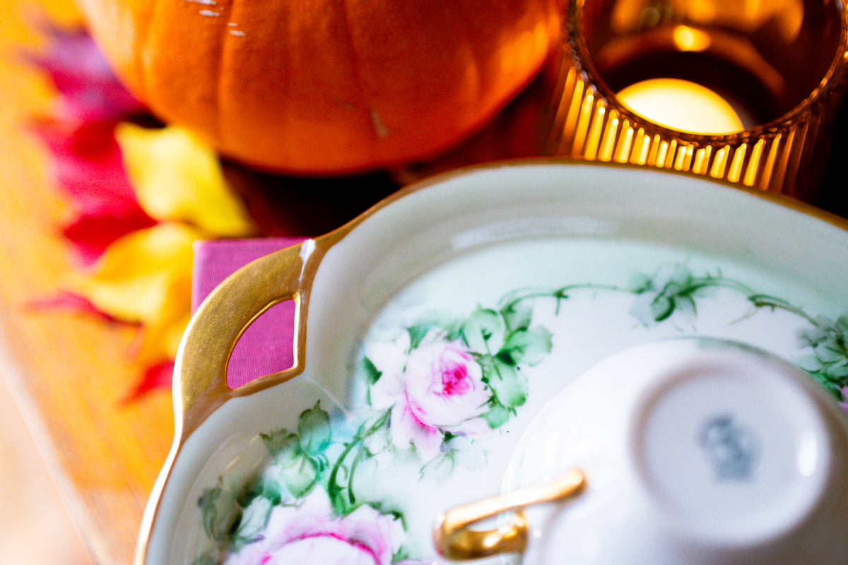 Belleek Porcelain Snack Set