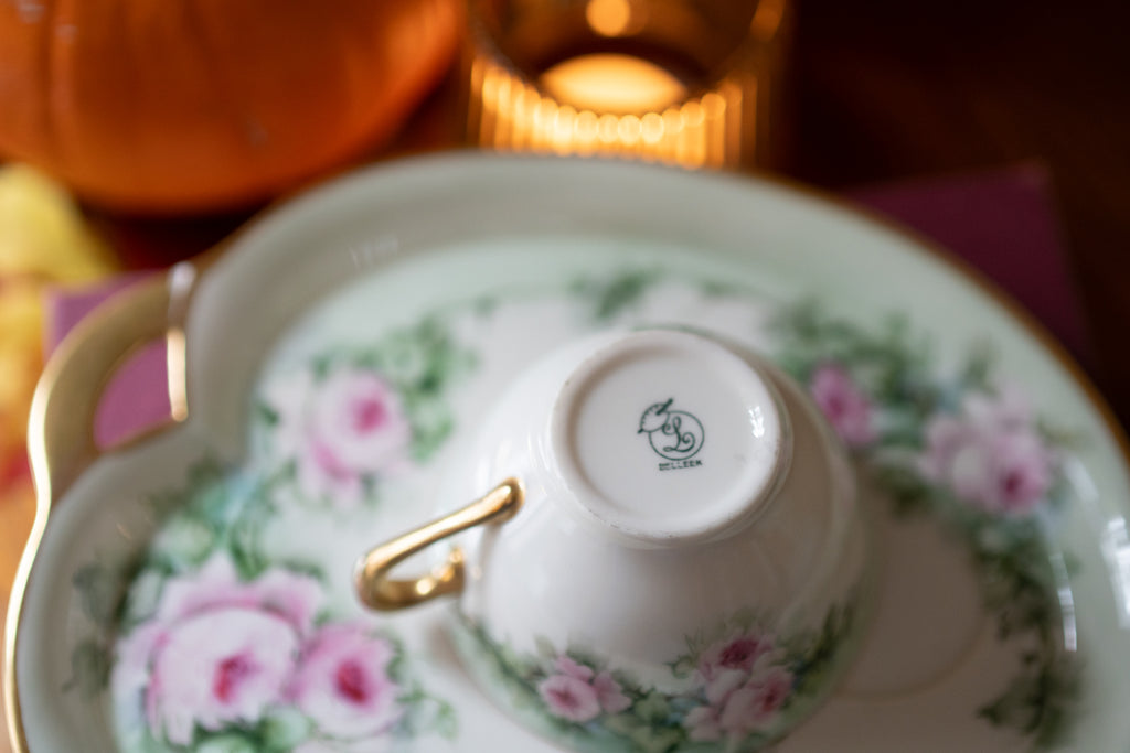 Belleek Porcelain Snack Set