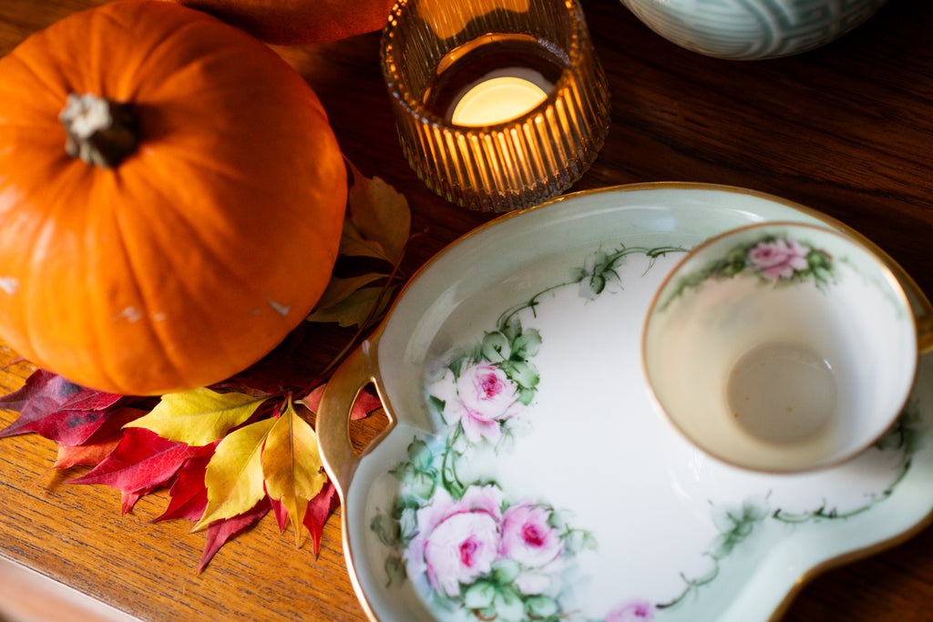 Belleek Porcelain Snack Set
