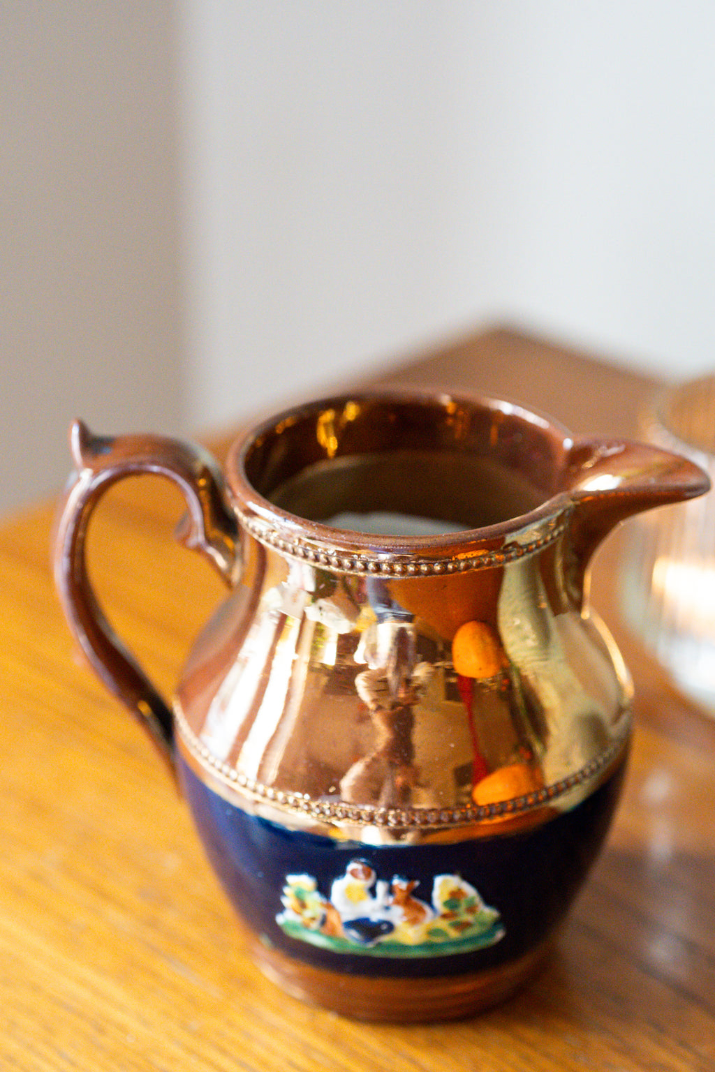 Victorian Gold/Copper Lustre Cream Jug