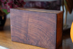 Small Wooden Box with delicate brass leaves