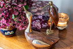 Mid Century Brass and Rosewood the duck and the ibis statue, 1960s Decor