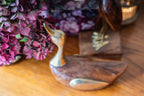 Mid Century Brass and Rosewood the duck and the ibis statue, 1960s Decor