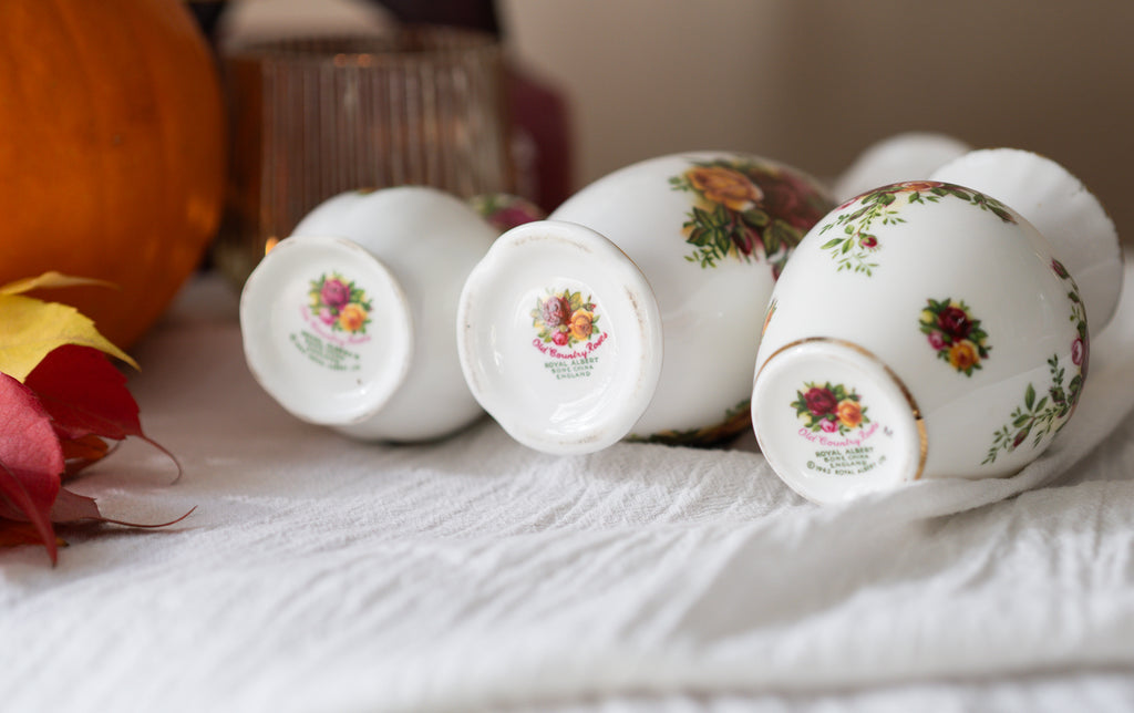 Royal Albert Set of 3 Bud Vases Old Country Roses