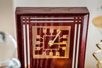 The Rennie Mackintosh Collection Wooden Burgundy Table Clock, Carrick of Scotland
