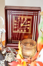 The Rennie Mackintosh Collection Wooden Burgundy Table Clock, Carrick of Scotland