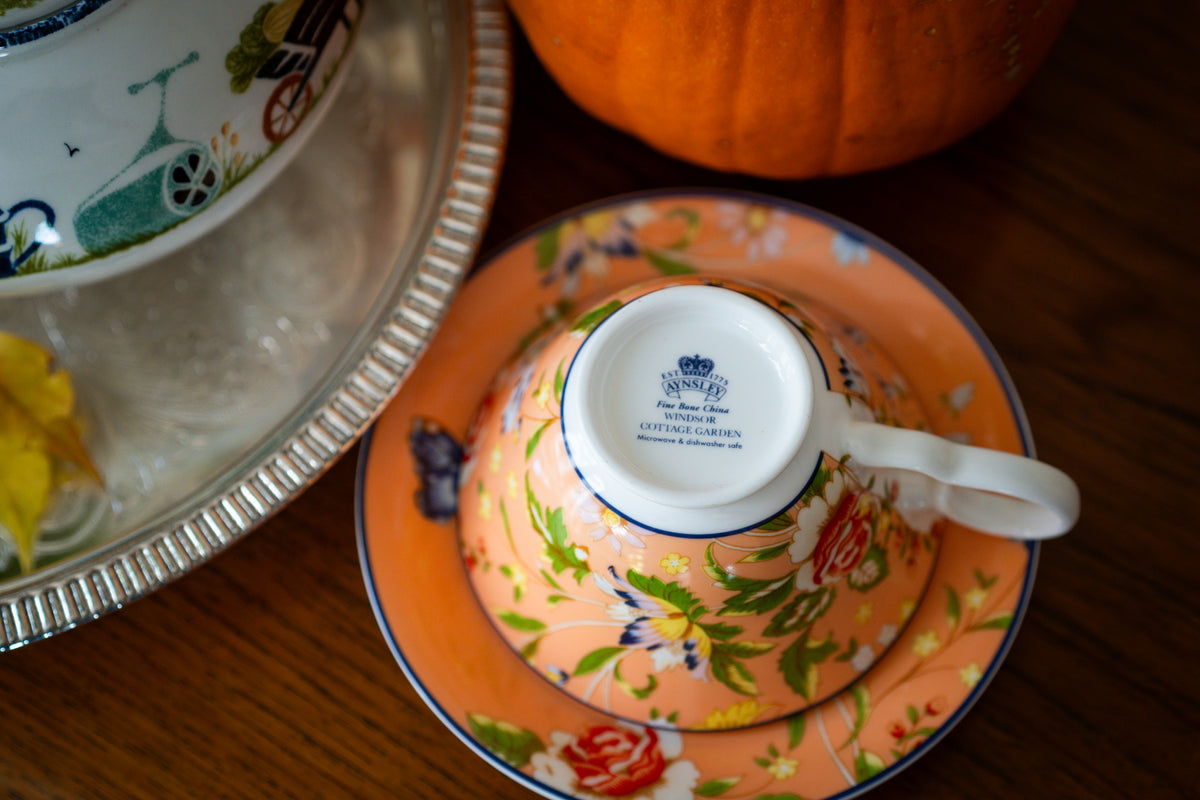 Aynsley Cottage Garden Teacup and Saucer