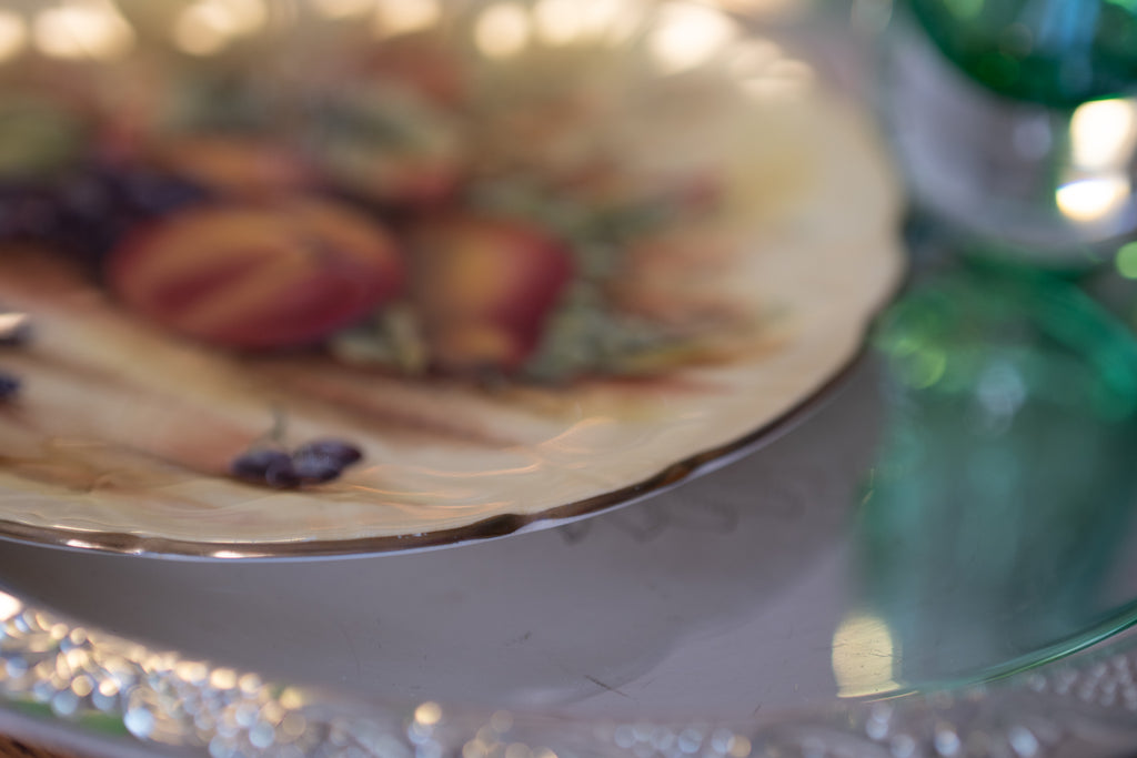Aynsley Set including Coffee Cup and a Dessert Plate Orchard Gold