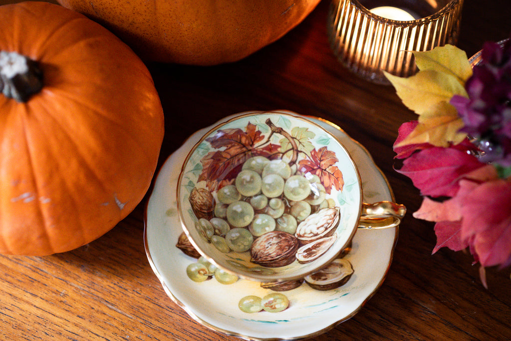 Rare Hammersley Large Cup and Saucer - grapes