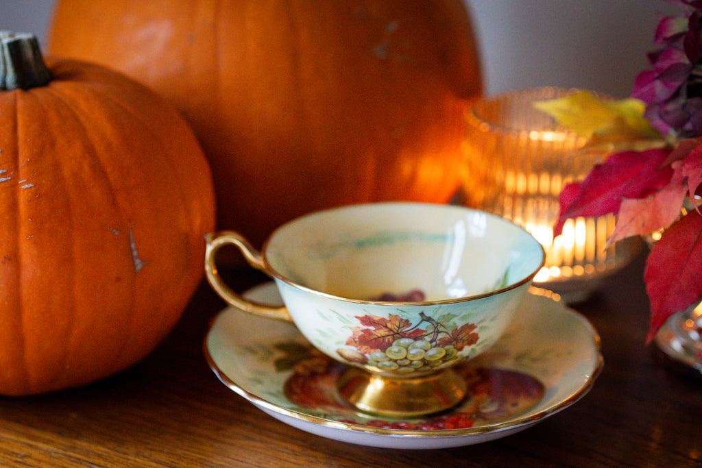 Rare Hammersley Large Cup and Saucer - apples