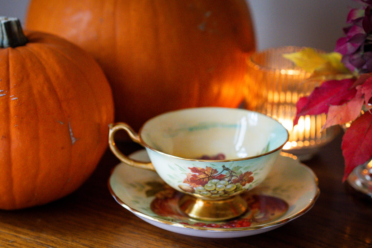 Rare Hammersley Large Cup and Saucer - apples