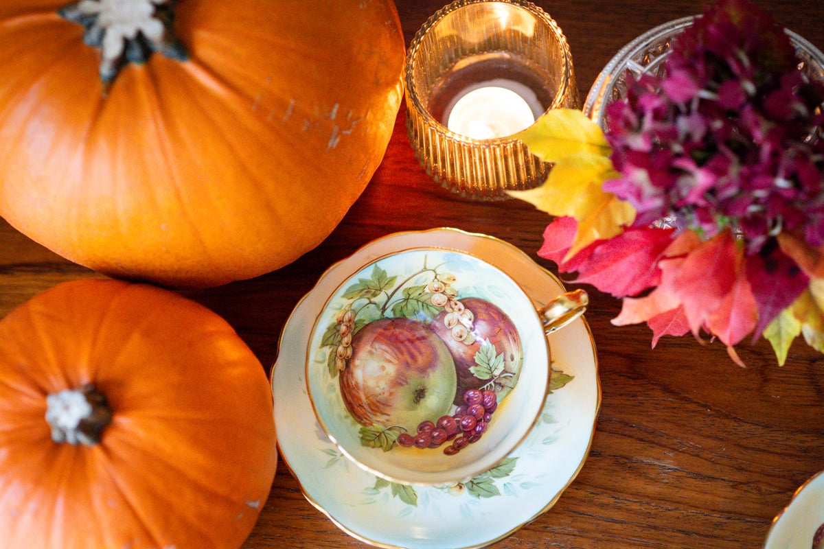 Rare Hammersley Large Cup and Saucer - apples