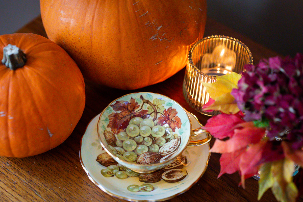 Rare Hammersley Large Cup and Saucer - grapes