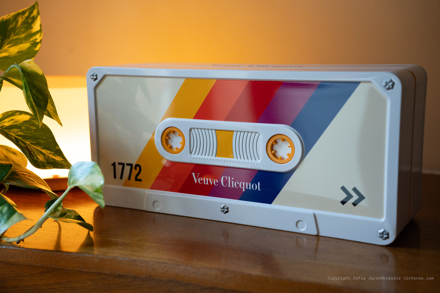 Veuve Clicquot Cassette Box Champagne Bottle Holder 1772 Retro Limited Edition