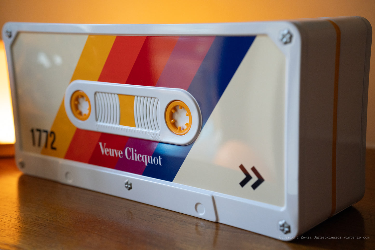Veuve Clicquot Cassette Box Champagne Bottle Holder 1772 Retro Limited Edition