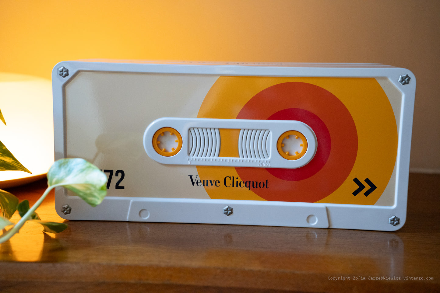 Veuve Clicquot Cassette Box Champagne Bottle Holder 1772 Retro Limited Edition-Yellow